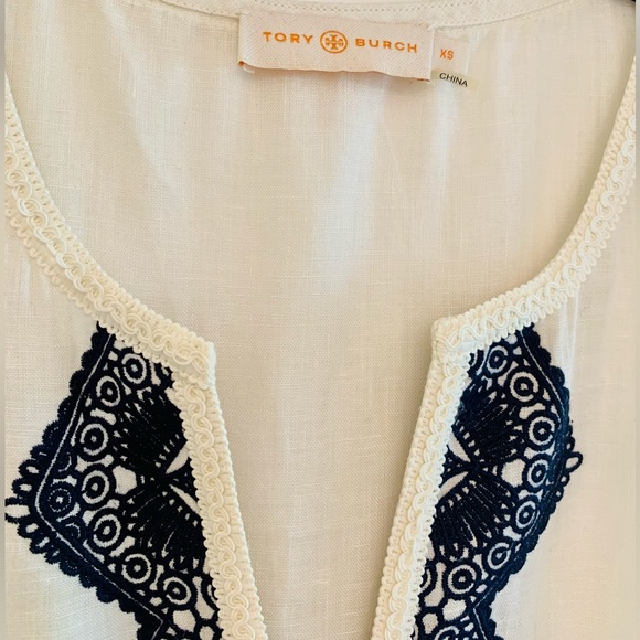 Tory Burch Margarita Linen Tunic Coverup XS - Picture 3 of 6